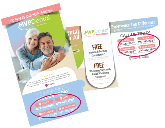 Flyer for MVP Healthcare emphasizing reliable medical services with promotional offers.