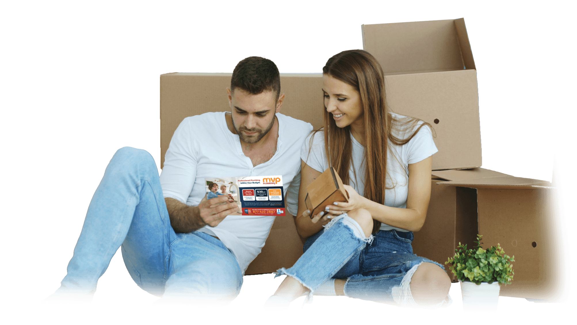 Homepage hero image of a marketing campaign aimed at new movers.