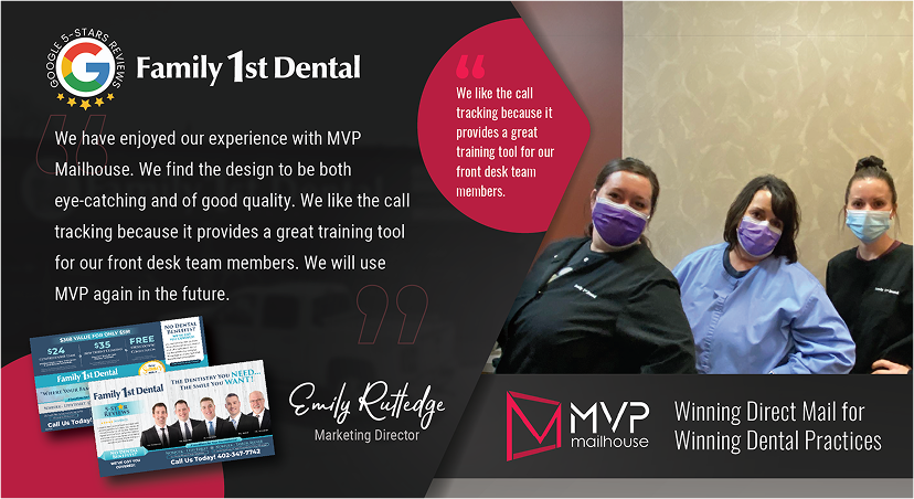 Emily from Family First Dental's MVP Mailhouse Testimonial