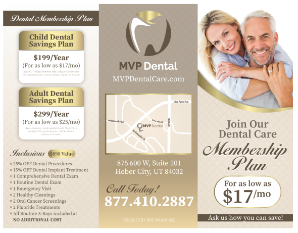 Tri-fold brochure for MVP Donuts highlighting colorful doughnuts and promotional offers.