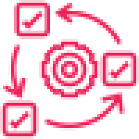 Icon depicting digital media content cycle