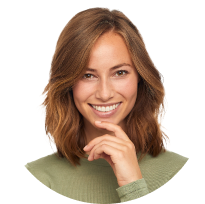 Portrait of a happy female patient with a thoughtful expression